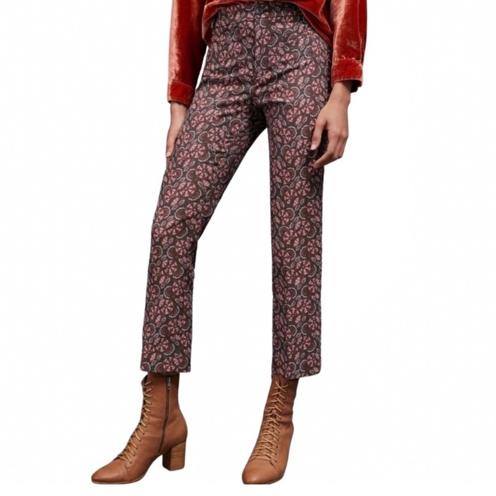 Patterned Women's Pantsuit in Brown and Orange